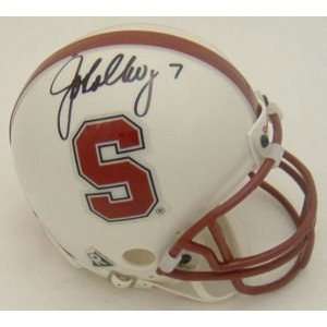 John Elway Autographed/Hand Signed Stanford Cardinals Mini helmet