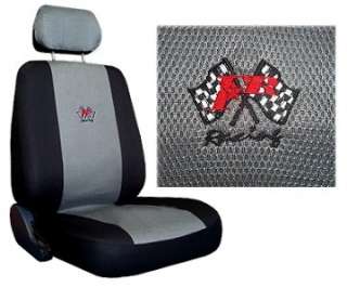 GREY BLACK RACING CAR SUV SEAT COVER SPORT JERSEY 9 PCE  