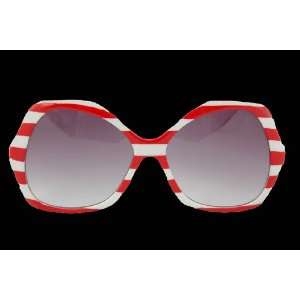  Catty Striped Sunglasses 