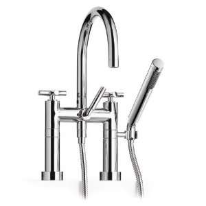    08 Two Hole Bath Mixer With Stand Feet In Platin