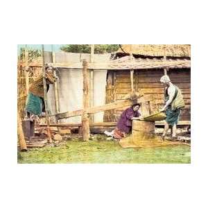  Pestle for Pounding Rice 12x18 Giclee on canvas