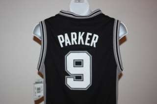   Parker #9 San Antonio SPURS YOUTH Small S Adidas Jersey 10AV  