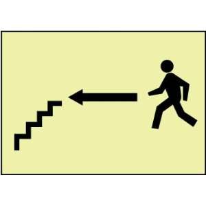  SIGNS 7 X 10 STAIRS LEFT ARROW MAN (GRAPHIC)