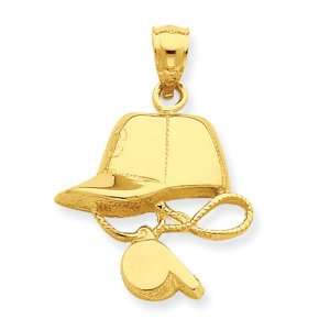  14k Coach Hat And Whistle Pendant Jewelry