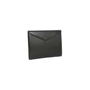  Buxton Leather Gusseted Envelope & Pad Carrier   Black 
