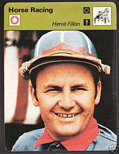 HERVE FILION Horse Racing 1978 SPORTSCASTER CARD 24 19  