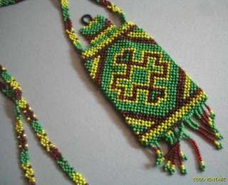   Western Southwest hand beaded Indian Pipe medicine Bag Pouch  