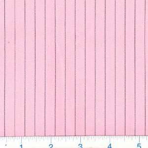  60 Wide Stretch Pinstripe Pink & Black Fabric By The 