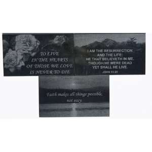    Black marble engraved spiritual & memorial plaques