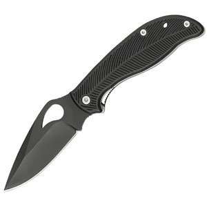  Spyderco Raven   All Black Model # BY08BKP