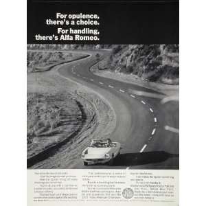 1971 Alfa Romeo SPIDER Veloce Mountain Road Price Ad 
