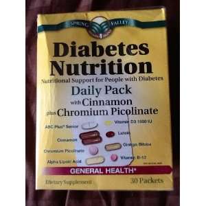 Spring Valley Diabetes Nutrition with Cinnamon Daily Pack
