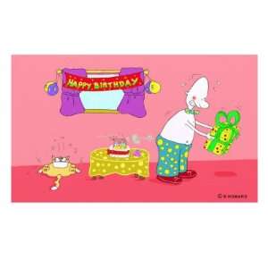  Happy Buffday Giclee Poster Print by Brenden Howard, 40x30 