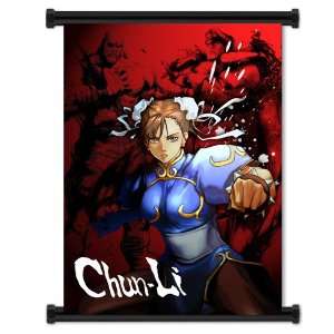  Street Fighter IV Game Chun Li Fabric Wall Scroll Poster 