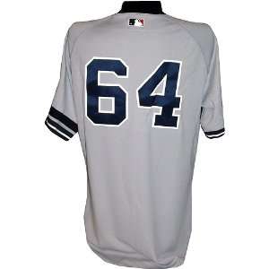 Francisco Cervelli #64 2008 Yankees Game Issued Road Grey Jersey w All 