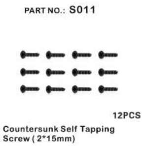  Countersunk Self Tapping Screw 2x15mm