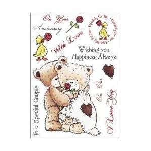 Crafters Companion Popcorn The Bear Unmounted Rubber Stamp Set 4X6 