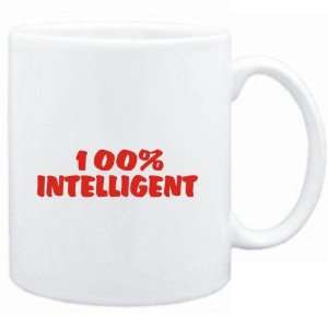  Mug White  100% intelligent  Adjetives Sports 