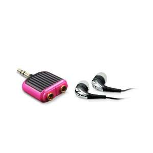   Two Way Audio Splitter for iPad, iPod, and iPhone (Pink) Electronics