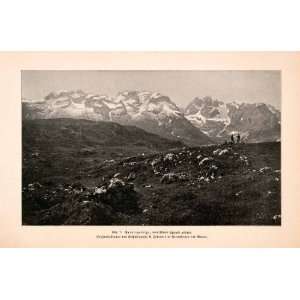  1899 Print Brenta Group Mountain Spinale Rhaetian Alps 