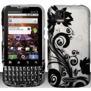  Black Flowers Hard Snap On Case Cover Faceplate Protector 