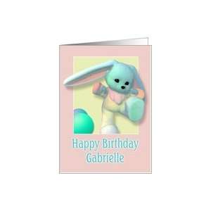  Gabrielle, Happy Birthday Bunny Card Health & Personal 