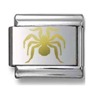  Bold Spider Gold Laser Italian Charm Jewelry