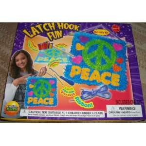  Latch Hook Fun Peace Sign Arts, Crafts & Sewing