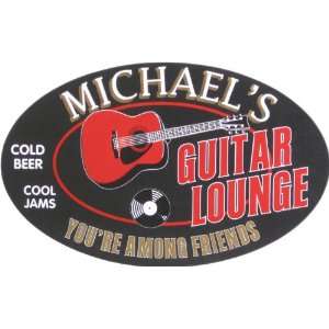  Personalized Acoustic Guitar Lounge Plaque