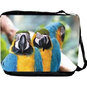  Rikki KnightTM Blue & Yellow Parrot Design Messenger Bag   Book 