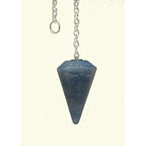   Natural Blue Quartz Crystal Pendulum Reiki Charged 