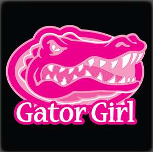Florida GATORS Sticker Decal GATOR GIRL 4in. Pink  