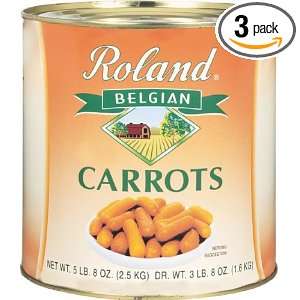Roland Carrots, Extra Small (350/500 Count), 5.8 Pound Cans (Pack of 3 