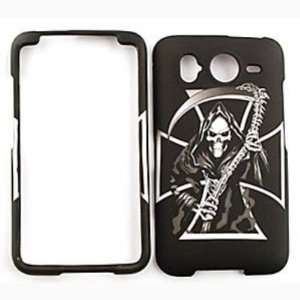  HTC HD Desire HD Death on Black Hard Case, Snap On Cover 