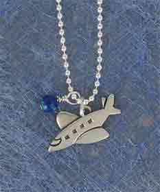 Sterling silver FLIGHT IN THE SKY STORY NECKLACE  