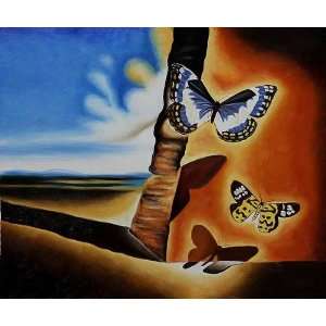  Oil Painting Landscape with Butterflies II Salvador Dali 