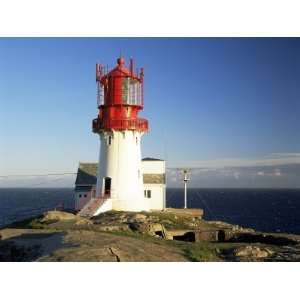 Lindesnes Fyr Lighthouse, on South Coast, Southernmost Point of Norway 
