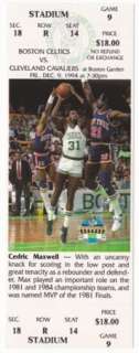 1994 95 Boston Celtics Ticket / Last Season at Garden  
