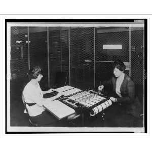  Historic Print (M) [Two women using check signing machine 