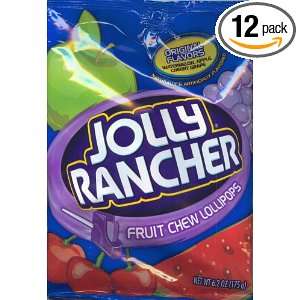 Jolly Rancher Fruit Chew Lollipops, 6.2 Ounce Bags (Pack of 144 