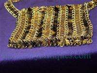 Vintage Iconic Paco Rabanne Chainmail / Discs Tortoise / Gold Purse 