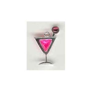  Silverflake  Crystal Charms  Cosmopolitan Drink Jewelry