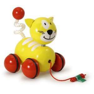  Sacha the Pull Along Cat Yellow Toys & Games