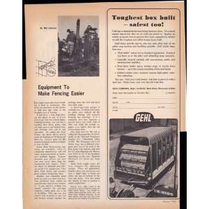  Gehl Tractor Implements 1968 Original Vintage 