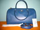 NEW PRADA BLUE COBALT BLUETTE SPEEDY LEATHER BAGCOLOR IS SOLD OUT 