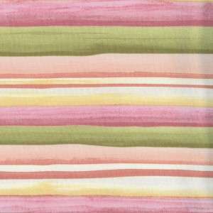CHANTAL PINK GREEN YELLOW STRIPE~Cotton Quilt Fabric  