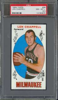 1969 70 Topps Basketball #68 Len Chappell (Rookie), PSA 8.5 NM MT+ 