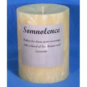  Somnolence Scented 3x4 Palm Wax Pillar Candle   Lavender 