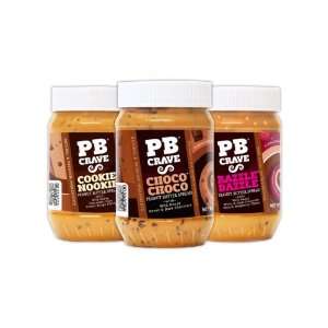 PB Crave Natural Peanut Butter, Variety Pack, 1 Choco Choco, 1 Cookie 