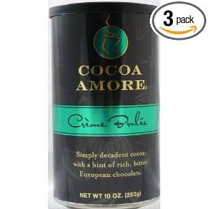 Cocoa Amore Chocolate Crème Brulee, 10 Ounce (Pack of 3)  